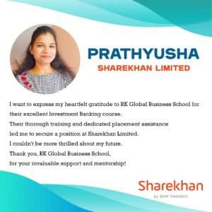 prathyusha - Investment Bnaking Course - RK Global Business Schhool